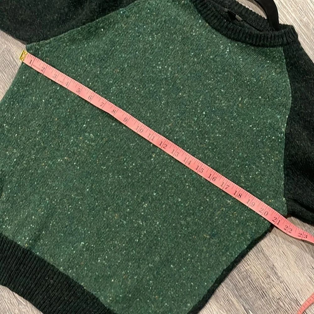J. Crew Men's Two-Tone Green Crewneck Sweater